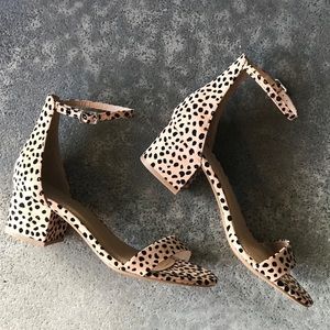 Cheetah Animal Print Basic Ankle Strap Heel Sandal